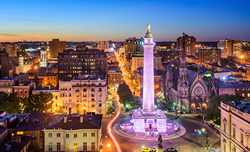 Monument de Washington et Mount Vernon Place
